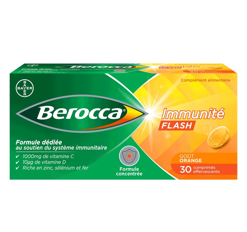 Berocca Immunité Flash 30 Comprimés Effervescents