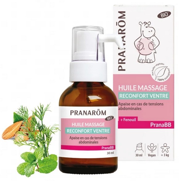 Pranarom PranaBB Huile Massage Reconfort Ventre Bio 30ml