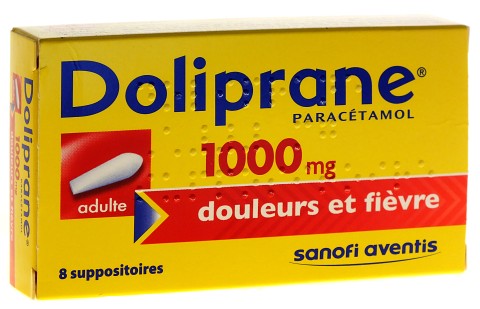 Doliprane 1000mg 8 Suppositoires