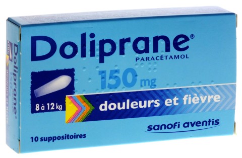 Doliprane 150mg 10 Suppositoires