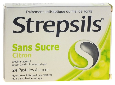 Strepsils Citron Sans Sucre Pastilles à Sucer
