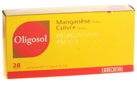 Oligosol Manganese-Cuivre (Mn-Cu) 28 Ampoules