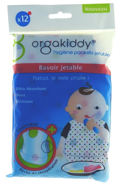 Orgakiddy Bavoir Jetable X12
