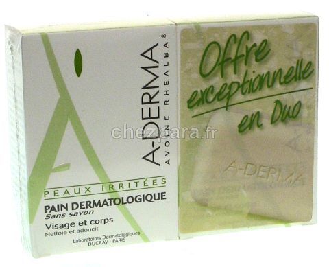 Aderma Pain Dermatologique au Lait d'Avoine Lot de 2