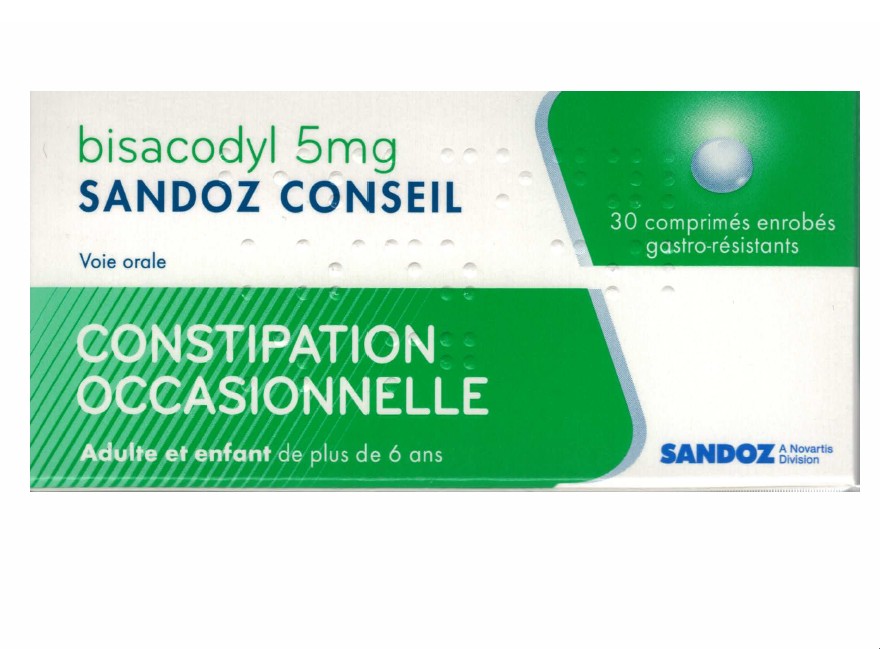 Bisacodyl 5mg Sandoz 30 Comprimés