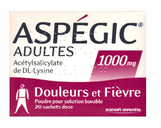 Aspegic 1000mg Adultes 20 Sachets-Dose
