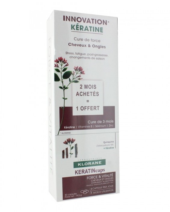 Klorane Keratin Caps Lot de 2 + 1 Offert
