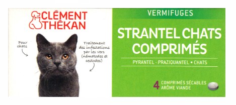 Thekan Strantel Chat 4 Comprimés